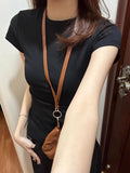 Basic Crew Neck Crop T‑Shirt | Slim Fit Short Sleeve Solid Layering Tee